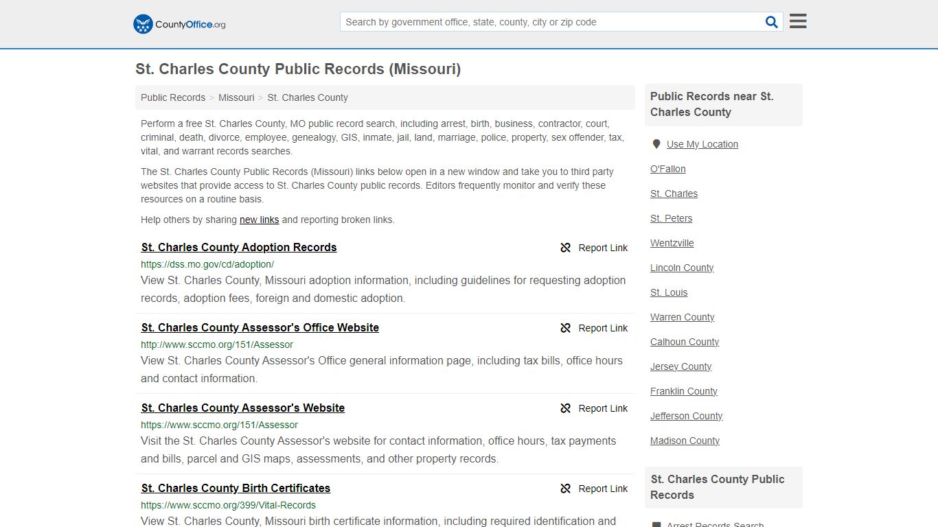 St. Charles County Public Records (Missouri) - County Office
