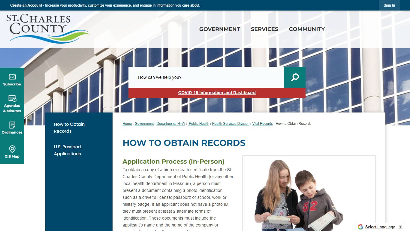 How to Obtain Records | St Charles County, MO - Official Website